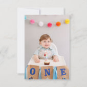 Foto Wild One Jungle Safari Tiere Junge 1. Dankeskarte (Rückseite)