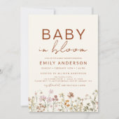Foto Wildblume Baby in Bloom Baby Dusche Einladung (Vorderseite)