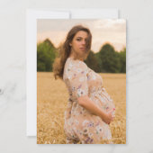 Foto Wildblume Baby in Bloom Baby Dusche Einladung (Rückseite)