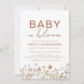 Foto Wildblume Baby in Bloom Baby Dusche Einladung (Vorderseite)