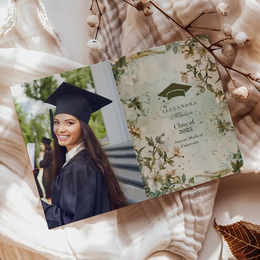 Foto Wildblume Bloom Graduation Party Ankündigung