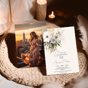 Foto Wildblume Boho Garden Abschluss Einladung