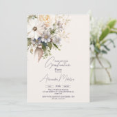 Foto Wildblume Boho Garden Abschluss Einladung (Stehend Vorderseite)