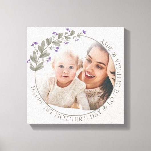 Foto-Wildblume der ersten Mütter Leinwanddruck (Vorderseite)