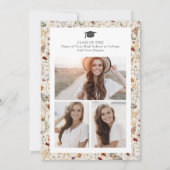 Foto Wildblume Graduation Party Einladung (Rückseite)