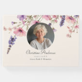 Foto, Wildblume "In Love Memory" Beerdigung Gästebuch (Vorderseite)