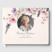 Foto, Wildblume "In Love Memory" Beerdigung Gästebuch (Vorderseite)