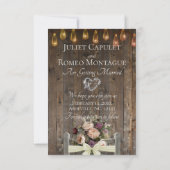 Foto, Wildblumen & Blatt-Monogramm - Creme Save The Date (Rückseite)