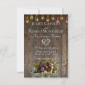Foto, Wildblumen & Blatt-Monogramm - Salbei Save The Date (Rückseite)