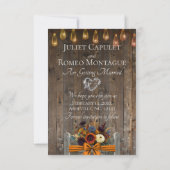Foto, Wildblumen & Blattmonogramm - Kupfer Save The Date (Rückseite)