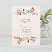 Foto Wildblumen Botanischer Abschluss Einladung (Stehend Vorderseite)