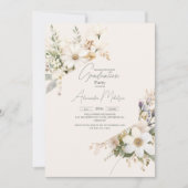 Foto Wildblumen Eleganter Abschluss Einladung (Vorderseite)