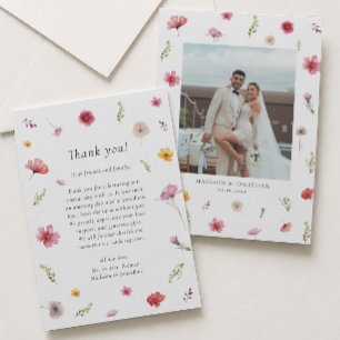 Foto-Wildblumen-Hochzeit-Dankeskarten Dankeskarte