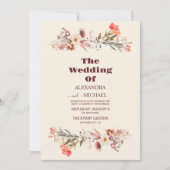 Foto Wildblumen Hochzeit im Botanischen Garten Einladung (Vorderseite)