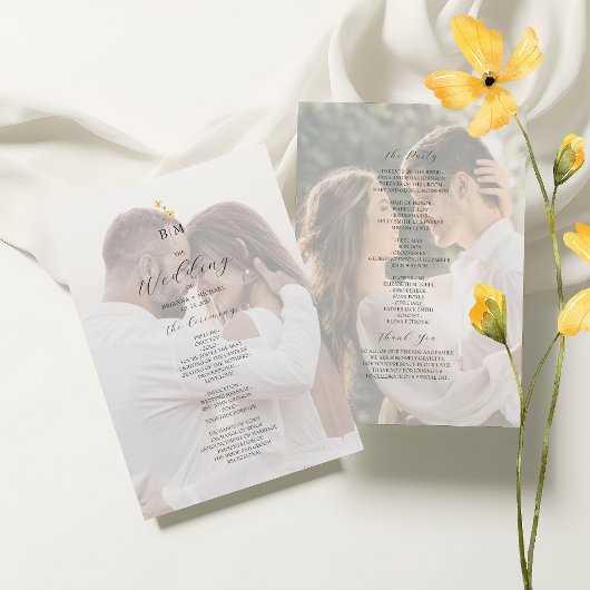 Foto-Wildflower-Minimalist-Hochzeit Programm