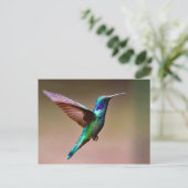 Foto Wildlife Green Hummingbird Postkarte (Stehend Vorderseite)