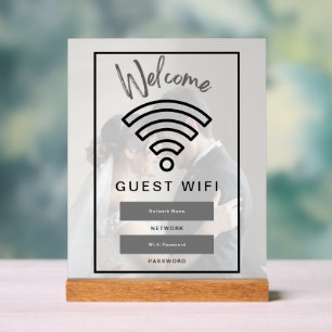Foto Willkommen-Gast-WLAN-Passwort-Acrylschild Acrylschild