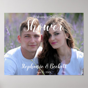 Foto Willkommen in unserem Duschschild Poster