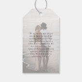 Foto WILLKOMMEN IN UNSERER LIEBE-GESCHICHTE Geschenkanhänger (Rückseite)