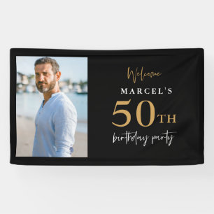 Foto-Willkommensgruß zur 50. Geburtstagsfeier Banner