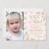 Foto Winter Onederland 1. Geburtstag Einladung (Vorderseite)