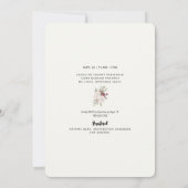 Foto Winter Pine Rustikales Brautparty gerundet Einladung (Rückseite)