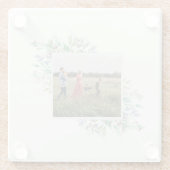 Foto Winter Watercolor Floras Custom Glasuntersetzer (Rückseite)
