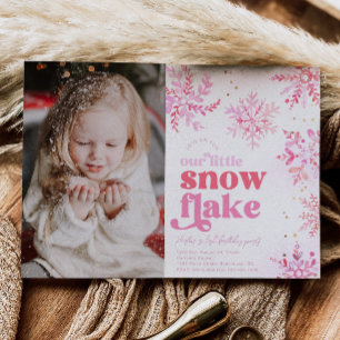 Foto Winter zum Geburtstag von Mädchen Einladung