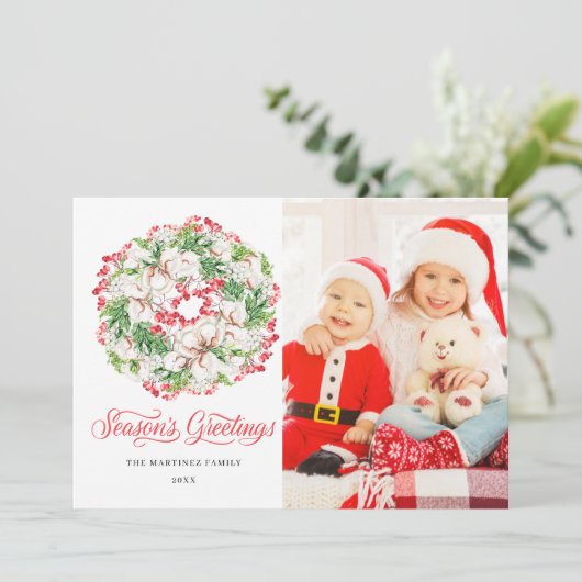 FOTO Winterkranz Weihnachtskarte (Stehend Vorderseite)