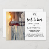 Foto Wir binden den Knoten Hochzeitsankündigung Einladung (Vorne/Hinten)