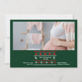 Foto Wir erwarten Schwangerschaftsankündigung Feiertagskarte (Vorderseite)