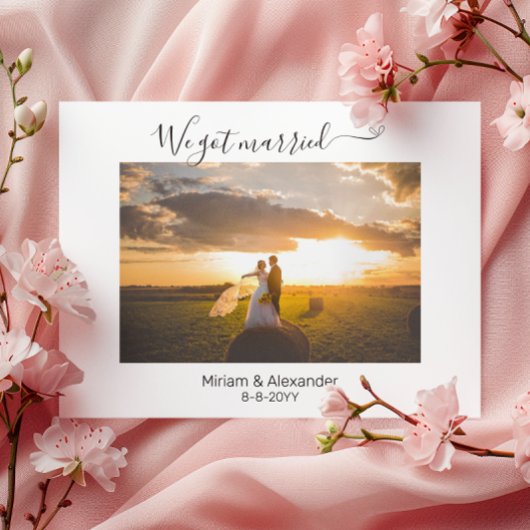 Foto Wir haben die Hochzeitsankündigung Postkarte