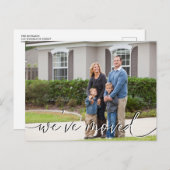 Foto Wir haben neue Ankündigung zur Adressverschie Postkarte (Vorne/Hinten)