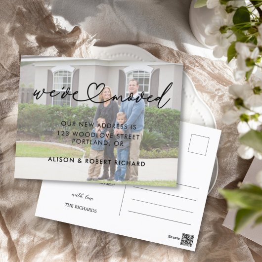 Foto Wir haben neue Ankündigung zur Adressverschie Postkarte