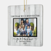 Foto wir überlebten die Quarantäne-Imitate Holz Keramikornament (Links)