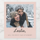 Foto wird mein Trauzeugin-Vorschlag sein  Weinetikett (Einzelnes Label)