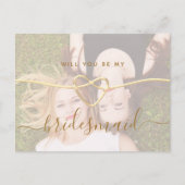 Foto wird meine Bridesmaid-Vorschlagskarte sein Einladungspostkarte (Vorderseite)