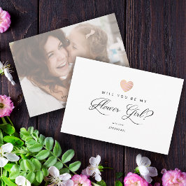 Foto wirst du meine Blume Girl Pink Herz