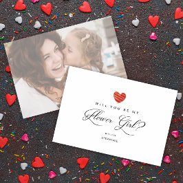 Foto wirst du meine Blume Girl Red Heart sein