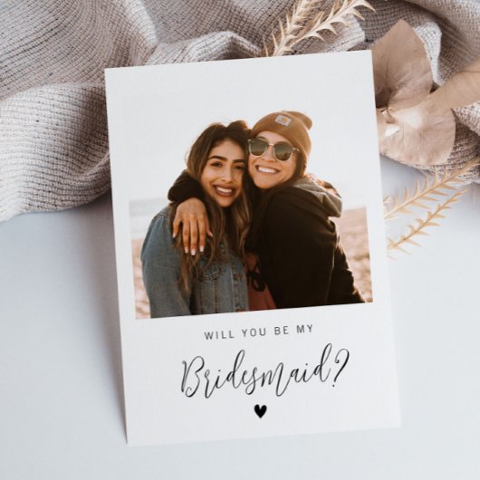 Foto wirst du meine Bridesmaid-Karte sein Postkarte
