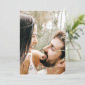 Foto Wispy Boho Floral Wedding Save the Date (Stehend Vorderseite)