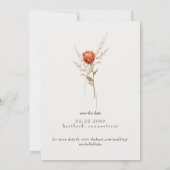 Foto Wispy Boho Floral Wedding Save the Date (Rückseite)