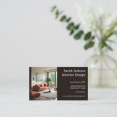 Foto Wohnzimmer Räume Designer Visitenkarte (Stehend Vorderseite)