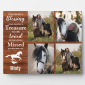 Foto Woodgrain Keepake Pferdegedächtnis Fotoplatte (Vorderseite)