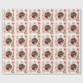 Foto Woodland Animals Erste Weihnachtszeit Geschenkpapier (Flach)