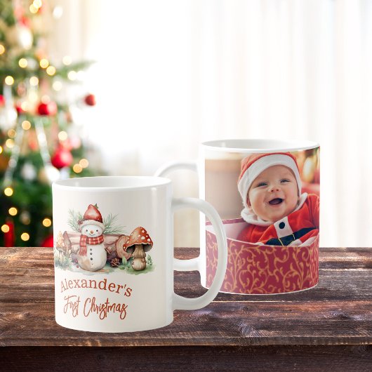 Foto Woodland Animals Erste Weihnachtszeit Kaffeetasse
