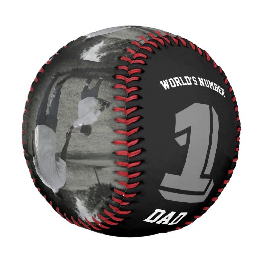 Foto World's Nummer Eins-Vater Großvater Schwarzer Baseball (Schrägansicht)