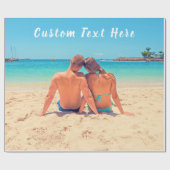 Foto-Wrapper mit benutzerdefiniertem Text Geschenkpapier (Flach)
