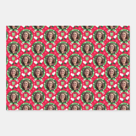 Foto-Wrapping Paper Sheets Geschenkpapier Set (Vorderseite)