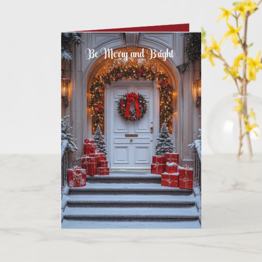 Foto Wreath Arch Red Gold Karte (Gelbe Blume)